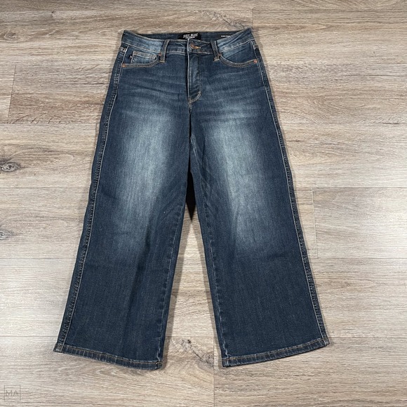 Judy Blue Women's Jeans Wide Leg Crop Denim Casual Stretch Size 5_27 Blue - Picture 1 of 10